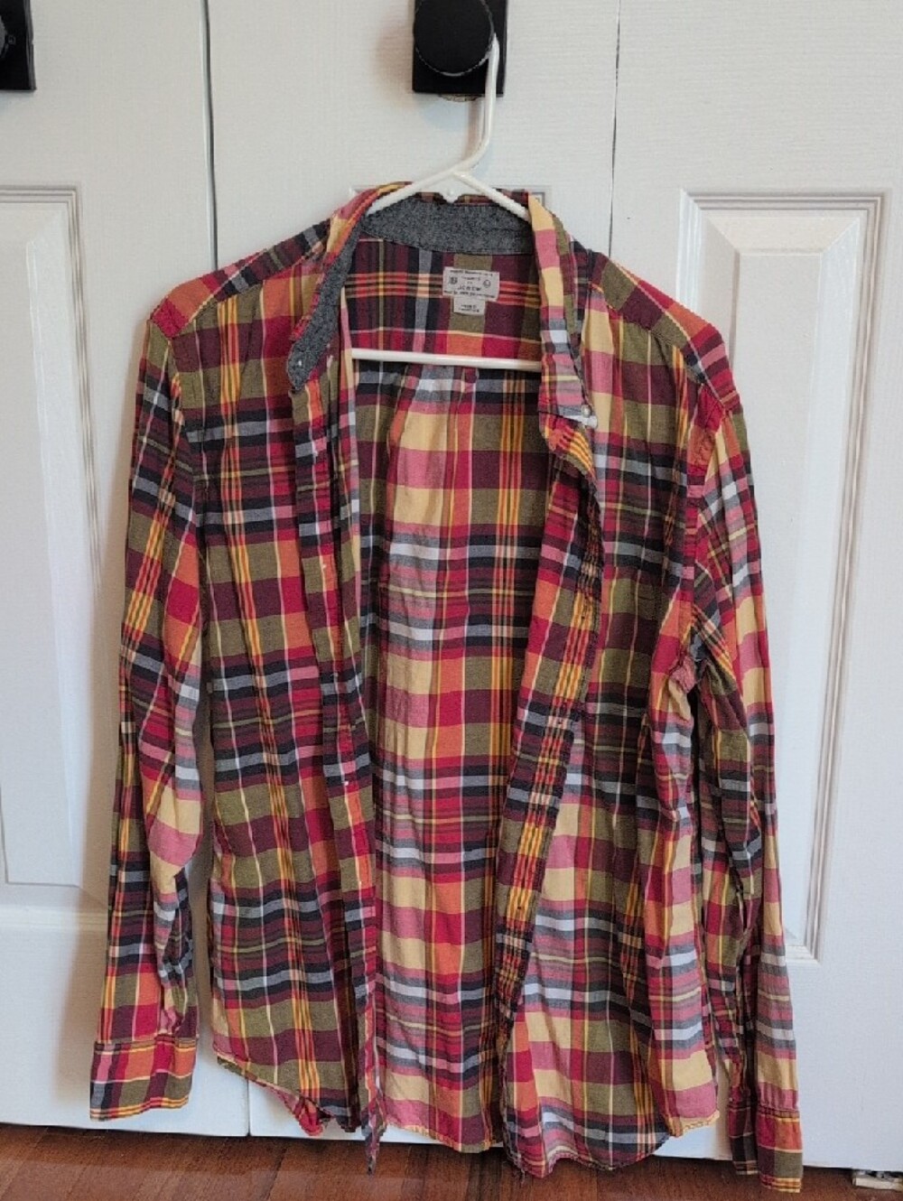 J. Crew Men's Multicolor Plaid Button-Down Shirt - Burgundy, Olive, Black
